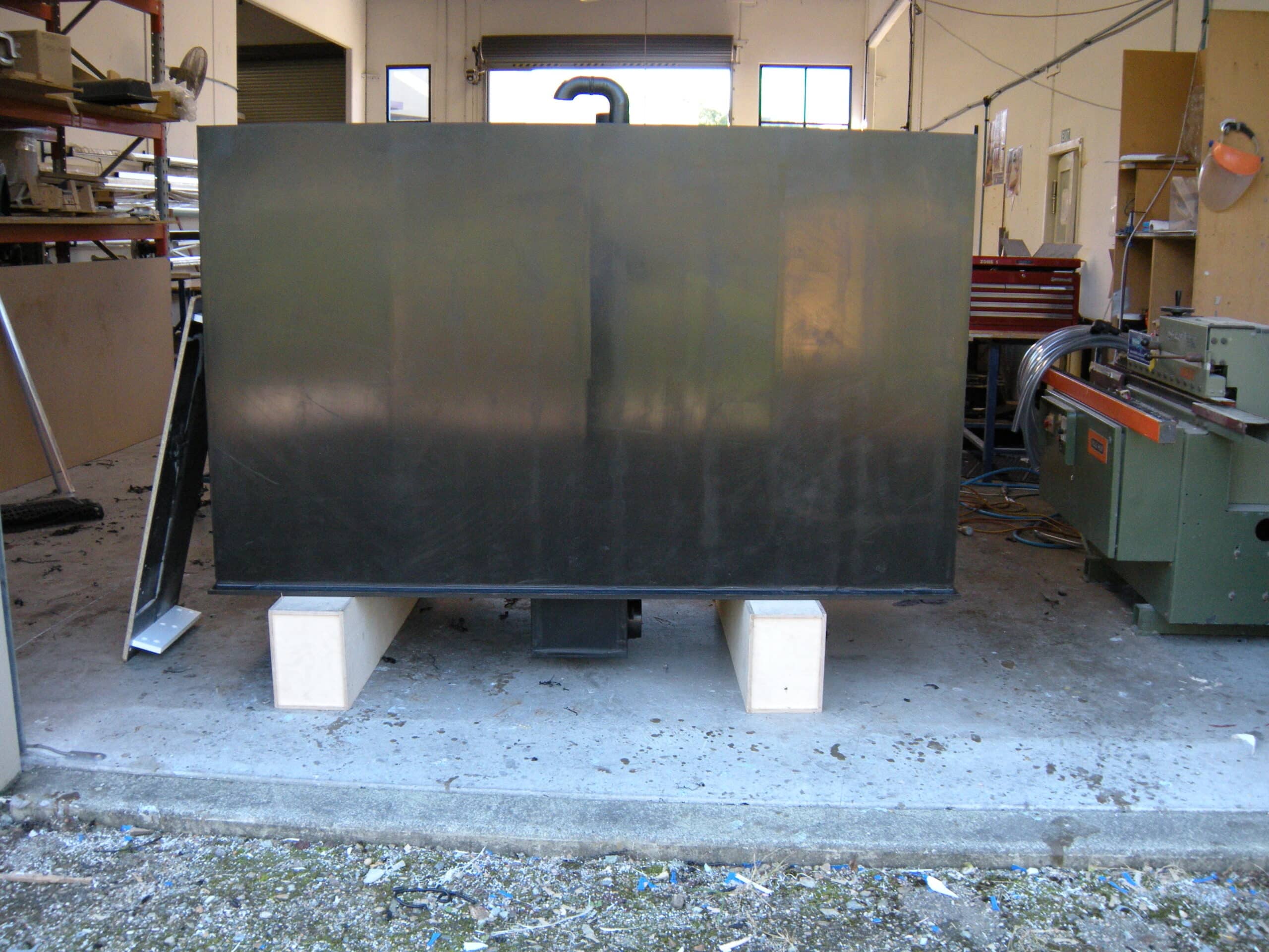 3000 litre custom water tank built by P&M Plastics for emergency vehicle fitout