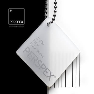 Acrylic Perspex Clear POLAR WHITE Sheet 6mm x 3050x2030