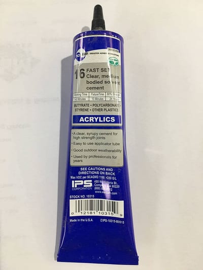 Weld On16 PERSPEX Adhesive 44ml 12 small