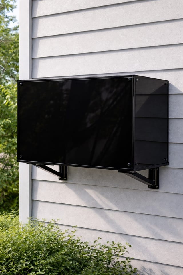 Black Acrylic Air Conditioner Cover