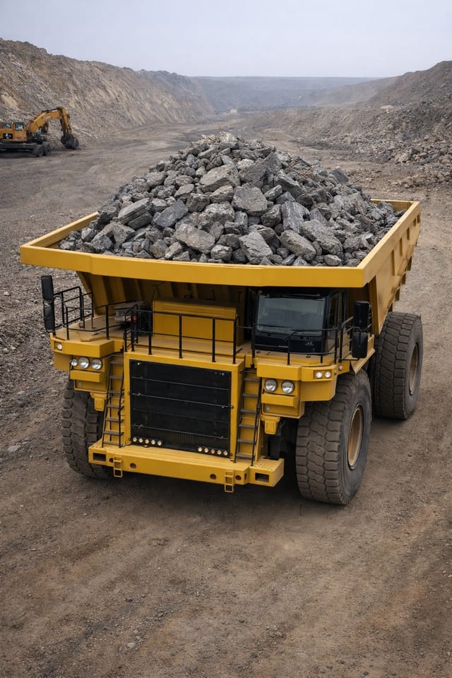 Mining Truck using truck liner