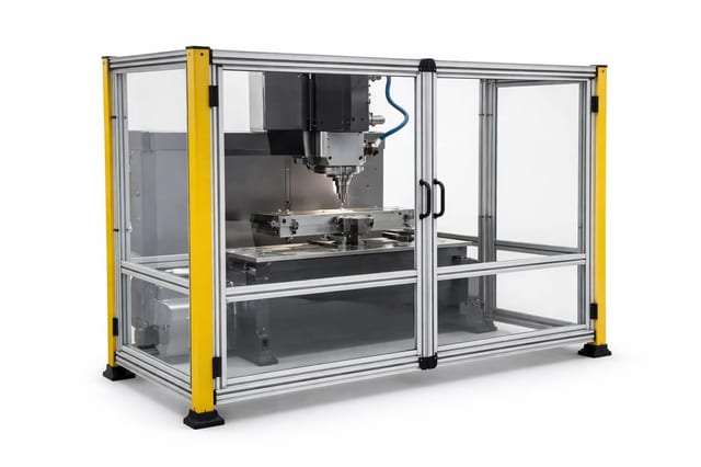 CNC Machine With Polycarbonate Machine Guard