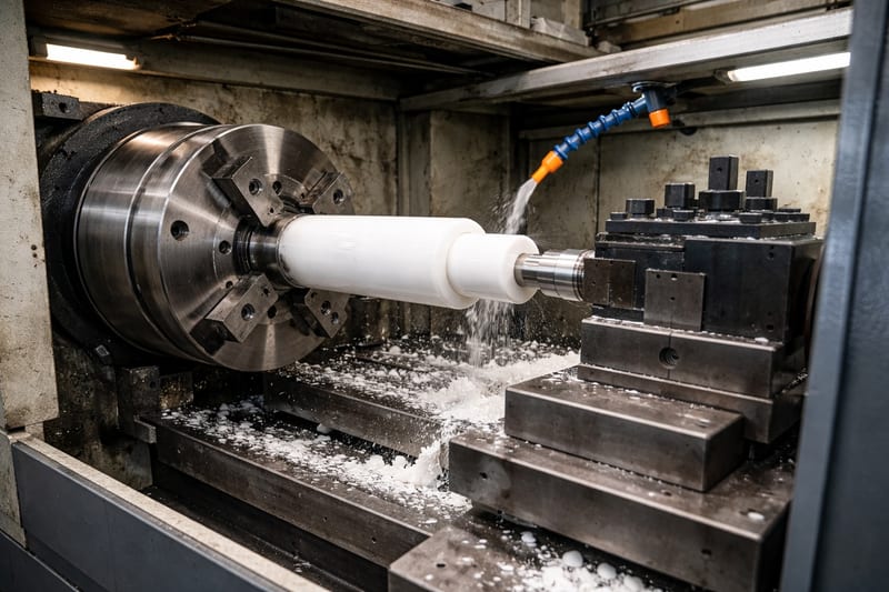 CNC lathe machining engineering plastics